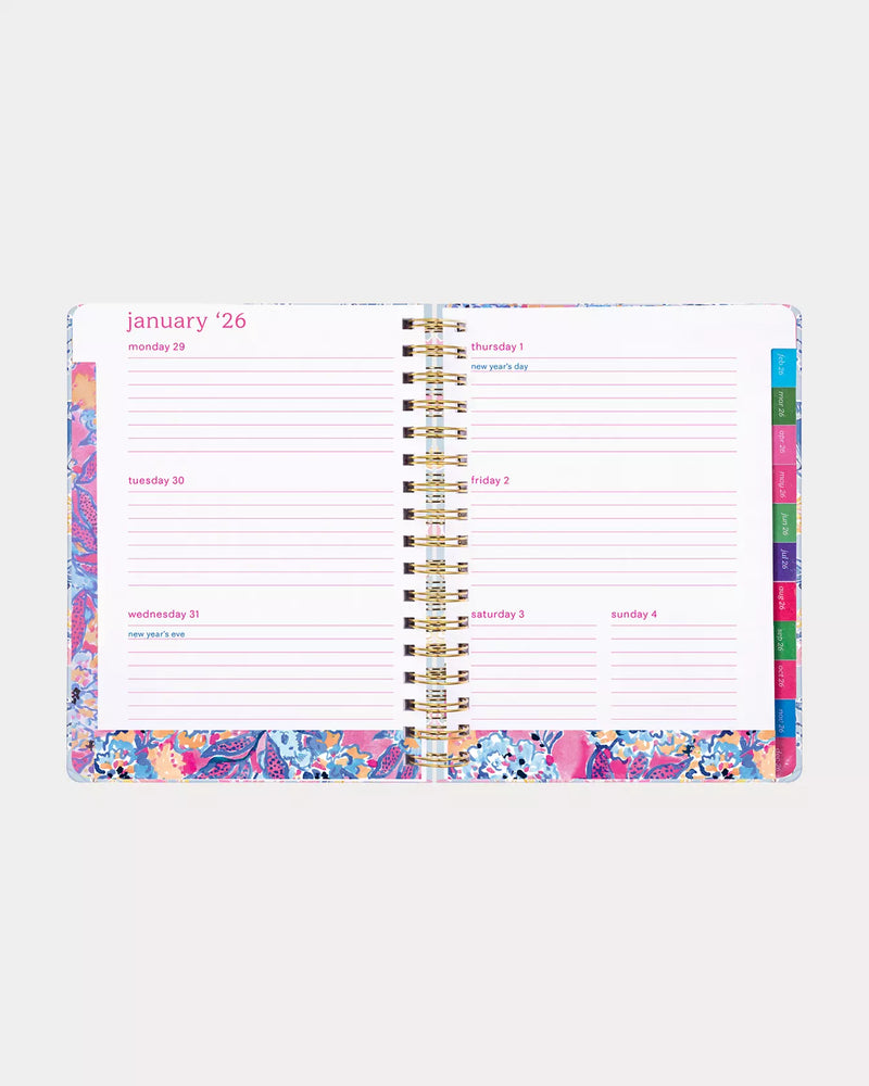 2025-2026 17 Month Jumbo Agenda, Bluette Lil Barefoot Beachcomber