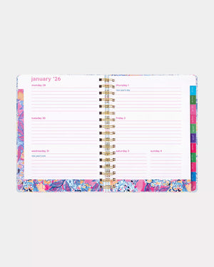 2025-2026 17 Month Jumbo Agenda, Bluette Lil Barefoot Beachcomber