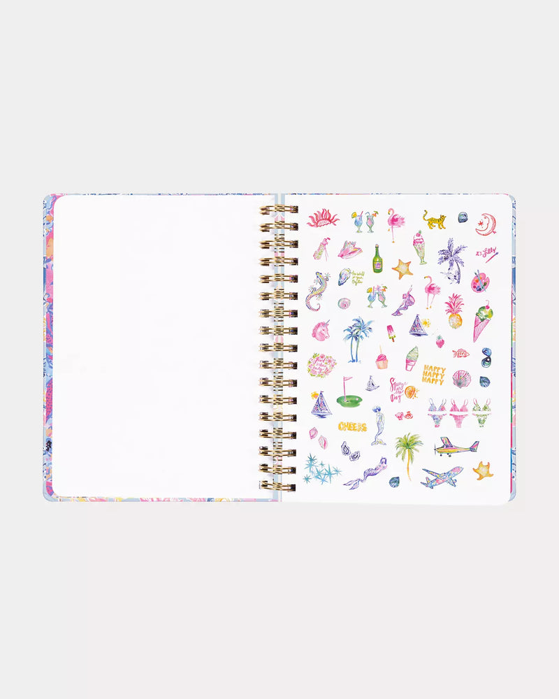 2025-2026 17 Month Jumbo Agenda, Bluette Lil Barefoot Beachcomber