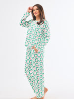 Annie PJ Set Rosy Wreaths