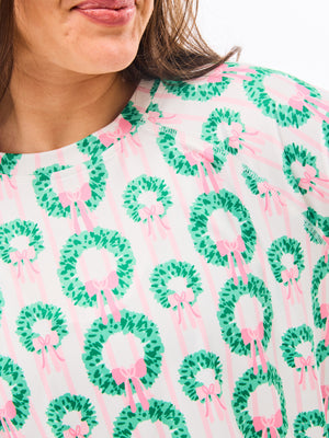 Annie PJ Set Rosy Wreaths