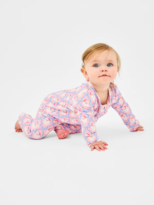 Baby Onesie PJ Santa Baby Bows