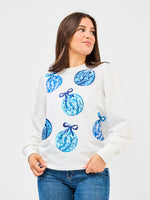 Kelly Sweatshirt Blue Ornaments