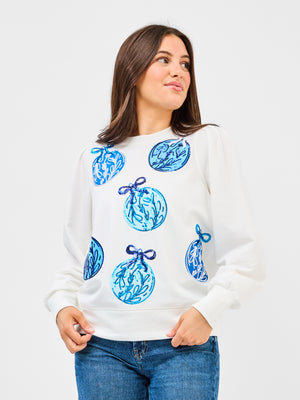 Kelly Sweatshirt Blue Ornaments