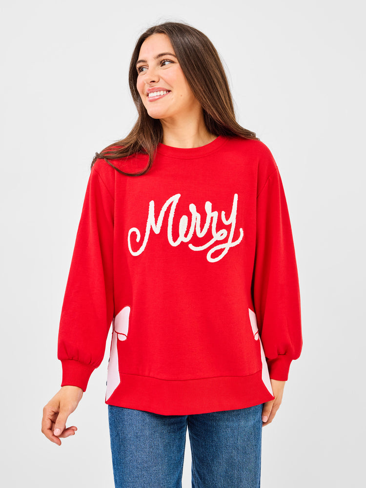 Lakelyn Sweatshirt Merry Bow