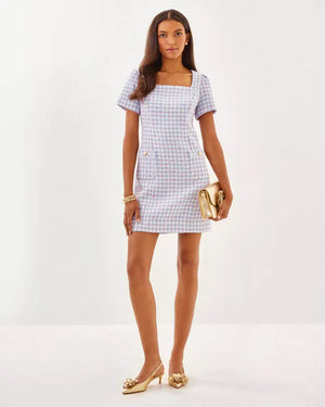 Gwynne Boucle Shift Dress - Bluette - Tidepool Boucle