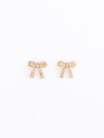 Holiday Earring Bow Clear