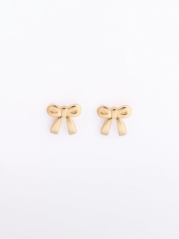 Holiday Earring Bow Gold