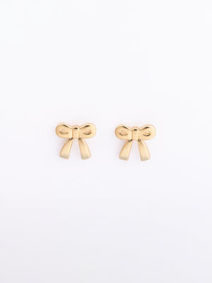 Holiday Earring Bow Gold