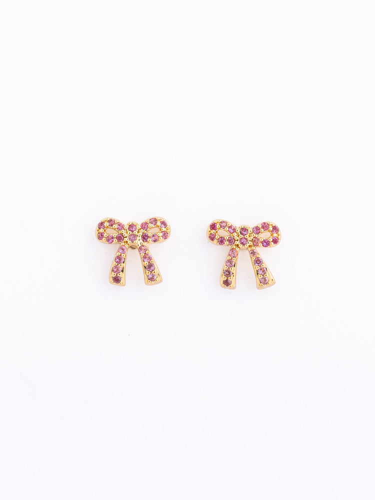 Holiday Earring Bow Red