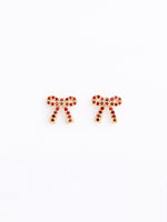 Holiday Earring Bow Pink