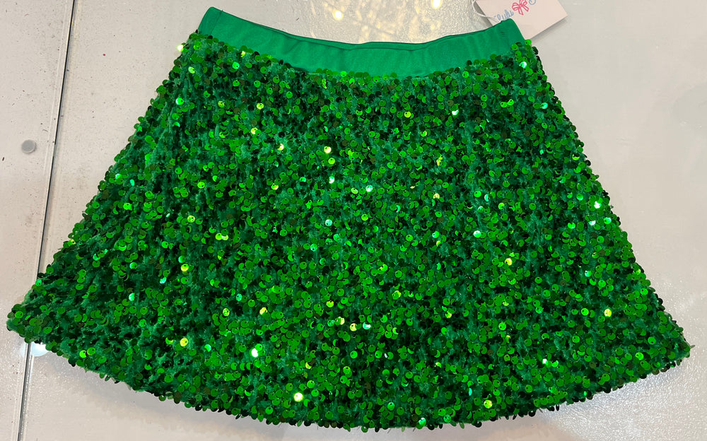 Sequin Skort - Green