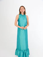 Camille Gown Teal Dupioni