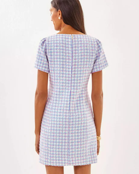 Gwynne Boucle Shift Dress - Bluette - Tidepool Boucle