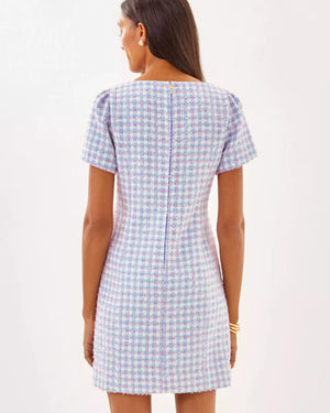 Gwynne Boucle Shift Dress - Bluette - Tidepool Boucle