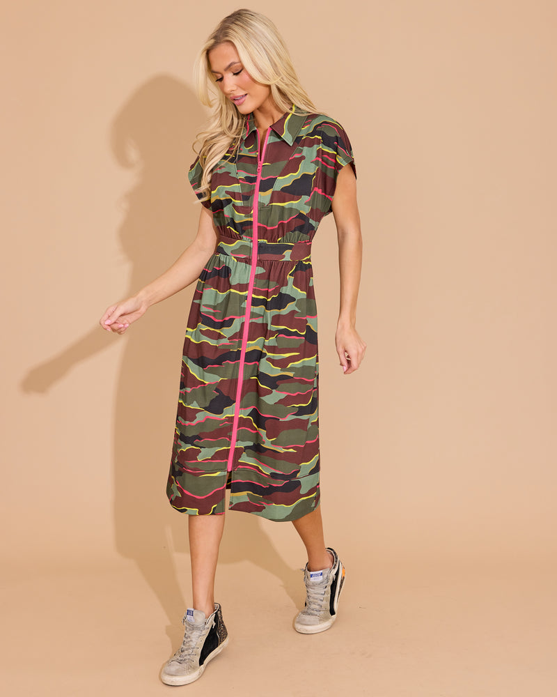 Belle Dress - Neon Camo