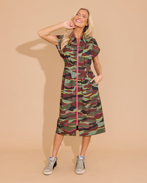 Belle Dress - Neon Camo
