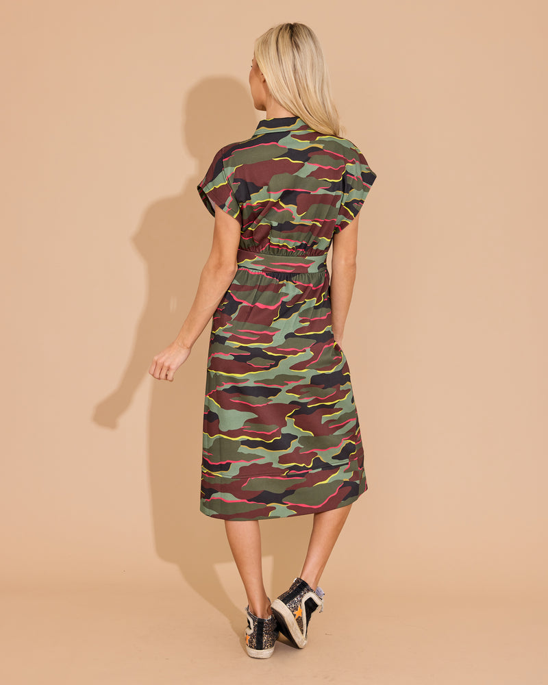Belle Dress - Neon Camo