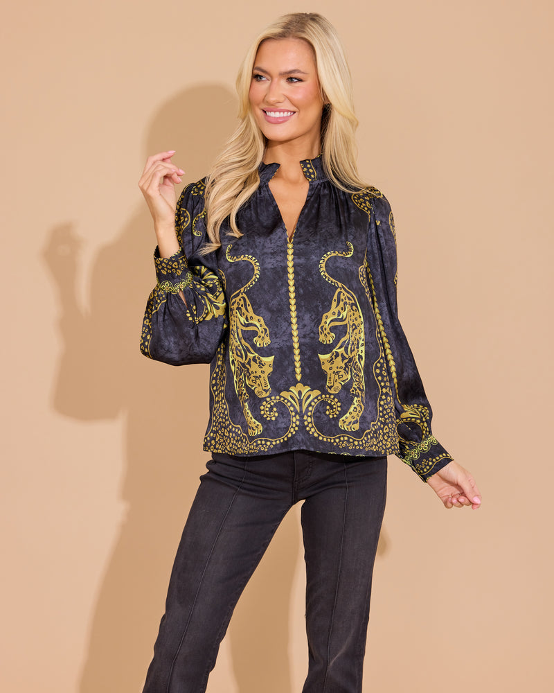 Phoebe Top - Pouncing Panther