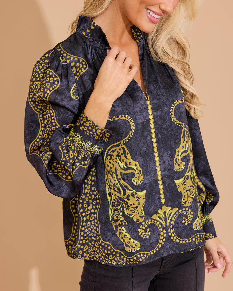 Phoebe Top - Pouncing Panther