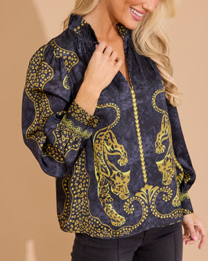 Phoebe Top - Pouncing Panther