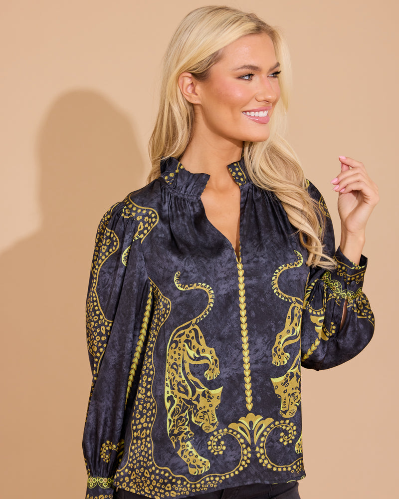 Phoebe Top - Pouncing Panther