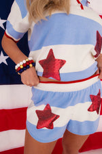 Nantucket Stripe Shorts with Stars