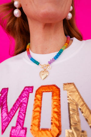Rainbow Locket Necklace - Multi