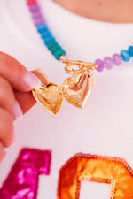 Rainbow Locket Necklace - Multi