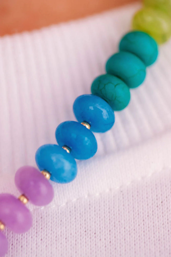 Rainbow Locket Necklace - Multi