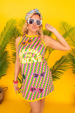 Here Comes The Sun Rainbow Parquet Mod Dress