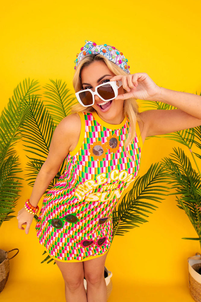 Here Comes The Sun Rainbow Parquet Mod Dress