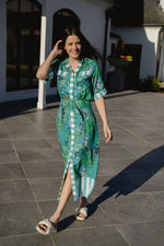 Elena Midi Dress - Jade Green