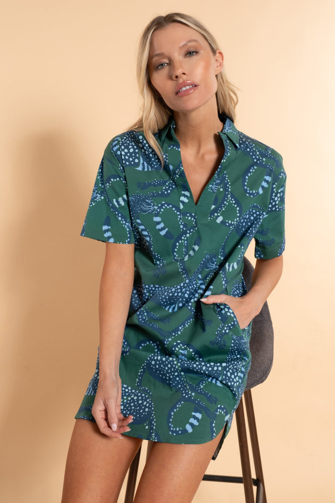 Rhodes Dress - Emerald Lynx