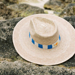 Emily Palm Hat - Blue/White