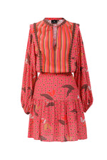 Mandy Mix Dress - Beetroot