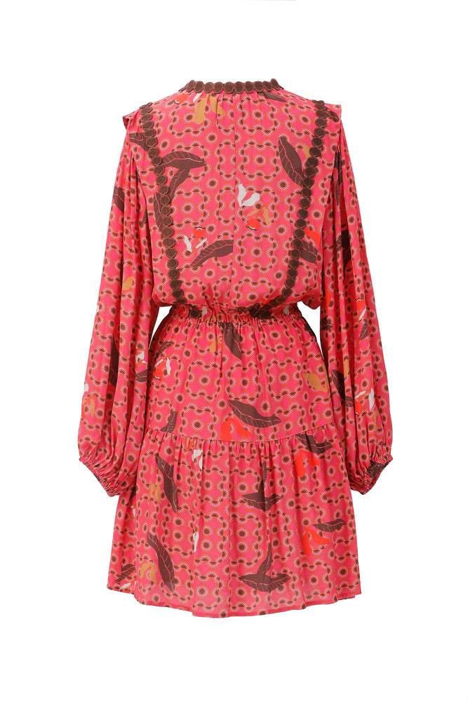 Mandy Mix Dress - Beetroot