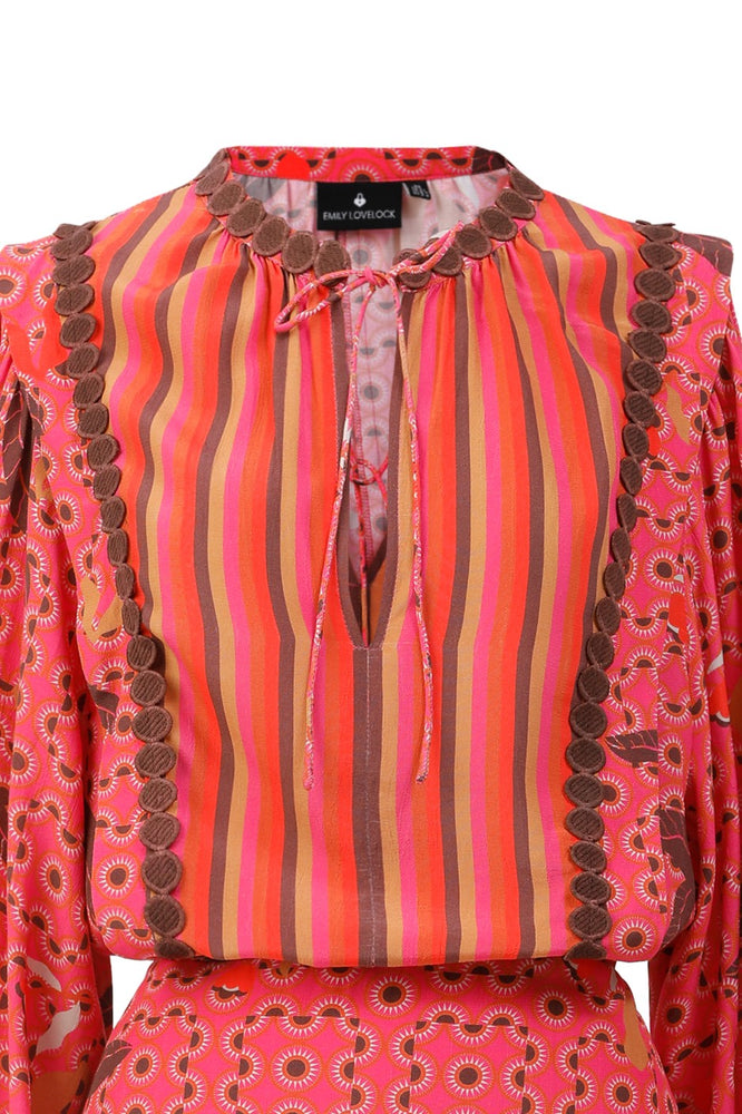 Mandy Mix Dress - Beetroot