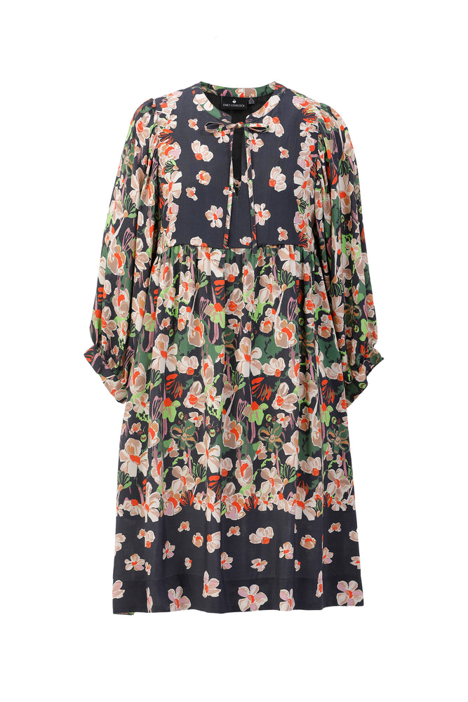 Melinda Print Dress - Black