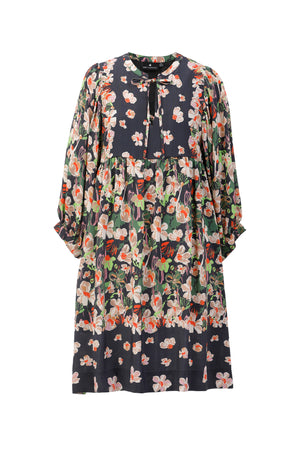 Melinda Print Dress - Black