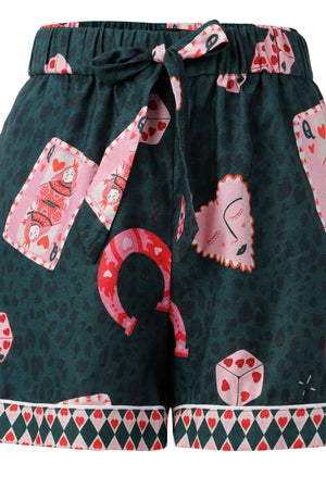 Betsy Sleepwear Set Shorts - Dark Moss