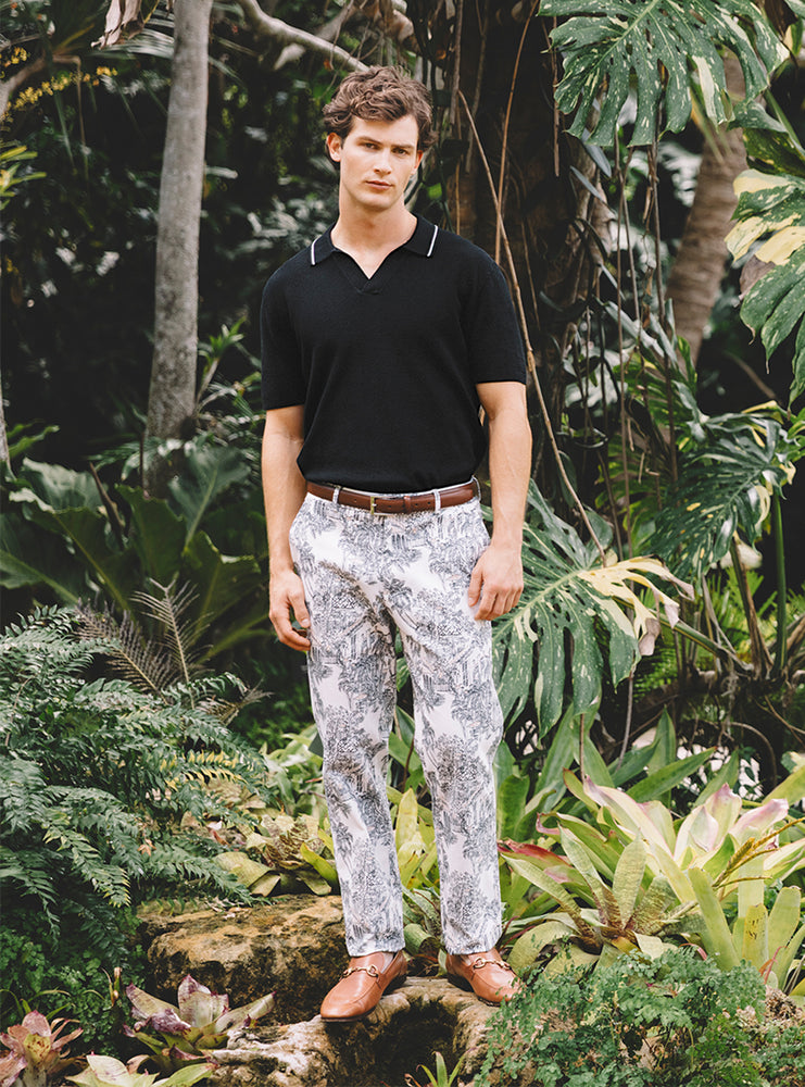 Men's Stuff 34" Mizner Stretch Pant - Coconut PB Anniversary Toile
