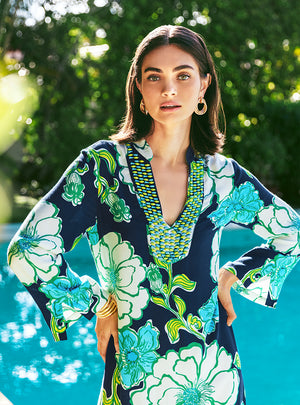 Irella Maxi Caftan Dress - Low Tide Navy Oversized Go Big
