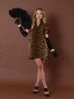 Hampton Mini Dress - Tiger Jacquard