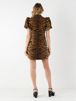 Hampton Mini Dress - Tiger Jacquard