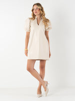 Hampton Mini Dress - Sandshell Vegan Leather