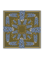 Hand- Stitched Silk Scarfette - Bluebonnet Silk