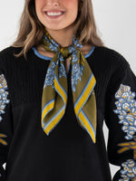 Hand- Stitched Silk Scarfette - Bluebonnet Silk