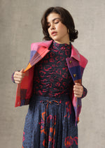 Kim Check Vest - Crimson