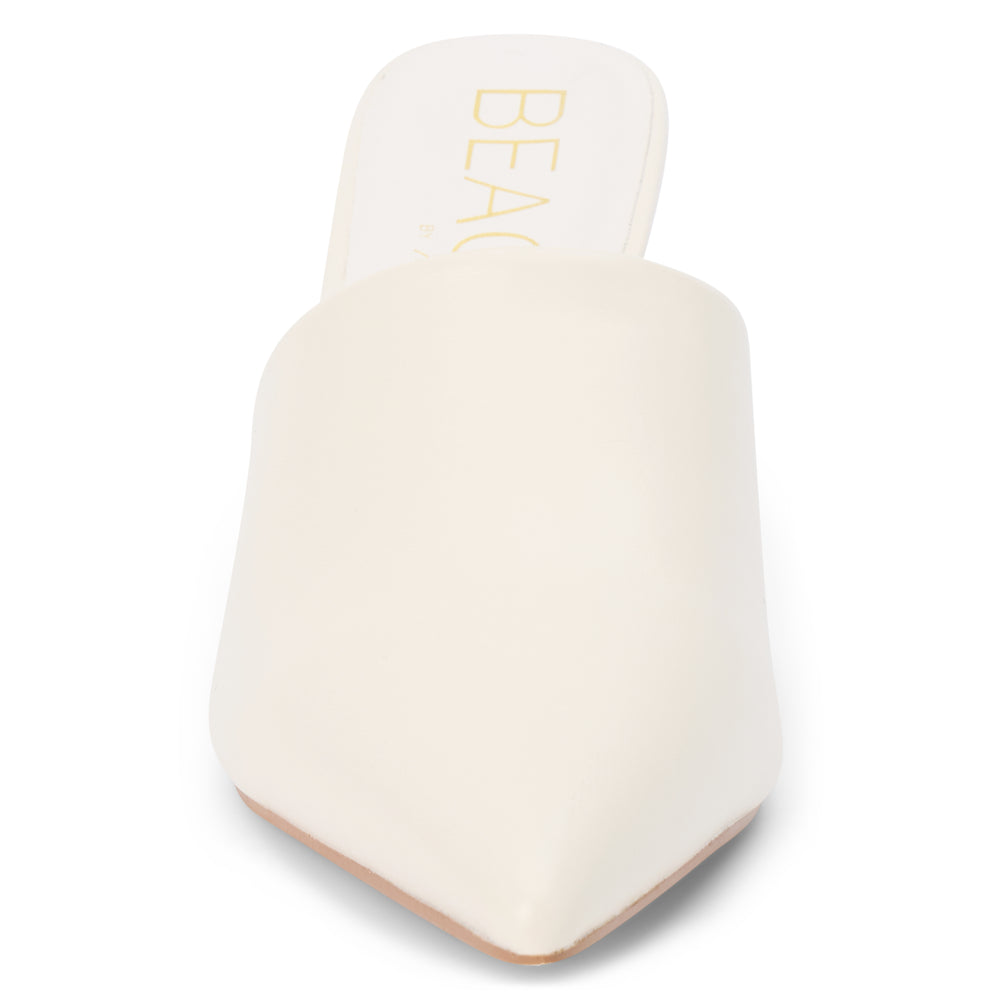 Garrett Heeled Mule Ivory